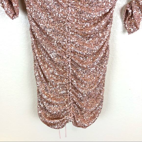 NWT Zara Blogger Draped Sequin Dress. - Picture 9 of 16